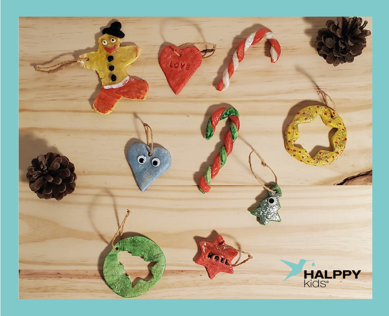 Activité de noël pour bébé la décoration en pâte à sel Halppy Kids