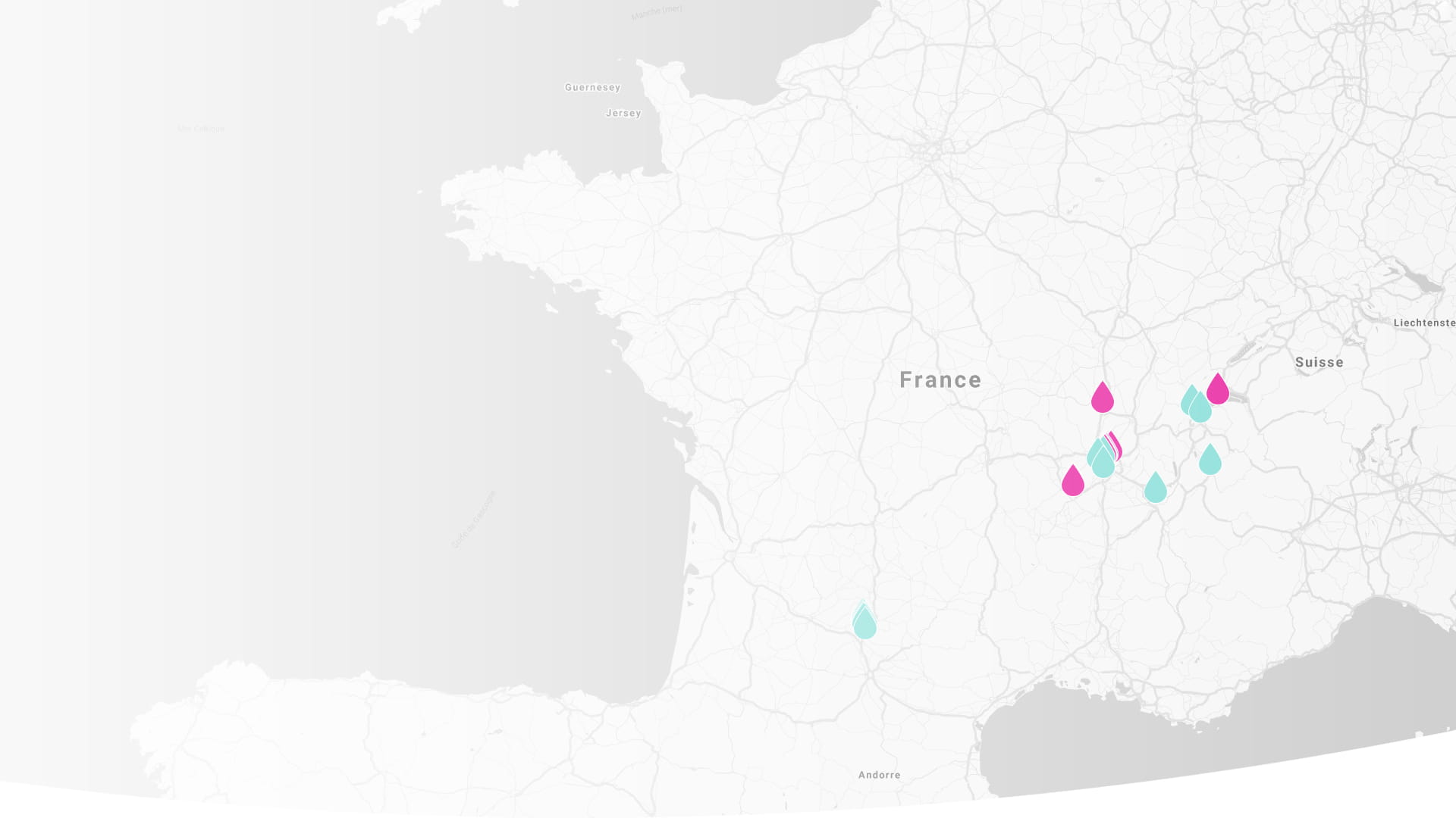 Carte des établissements Halppy Kids