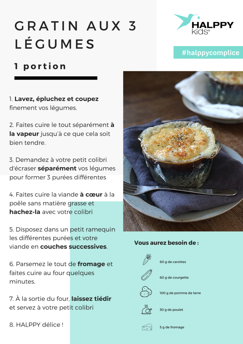 Gratin aux 3 légumes